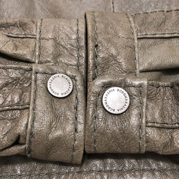✨HOST PICK✨ BCBGMaxAzria (Lead) Crop Moto Leather Jacket - Size XXS - Picture 10 of 14
